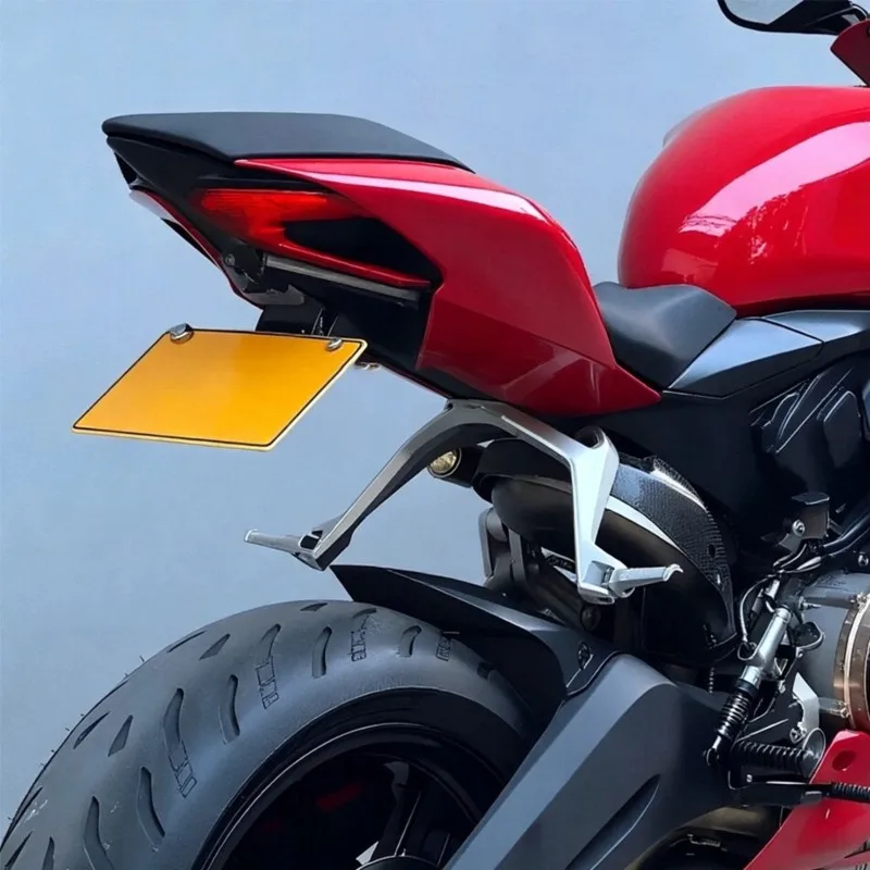 WF-For Ducati Panigale 899 959 1199 1299 LED Turn Signal License Plate Holder-Motorcycle Accessories