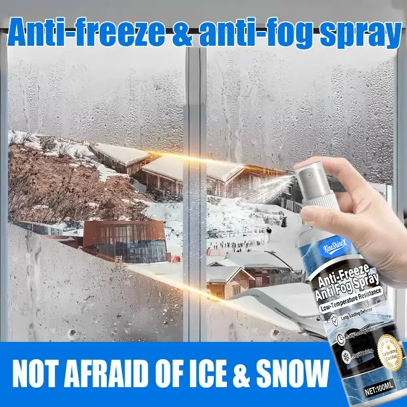 Glass Anti Fog Spray, Car Anti Fog Windshield Defogger Prevent Fogging Anti-Fog & Mist & Water Repellent for Windscreen, Mirror