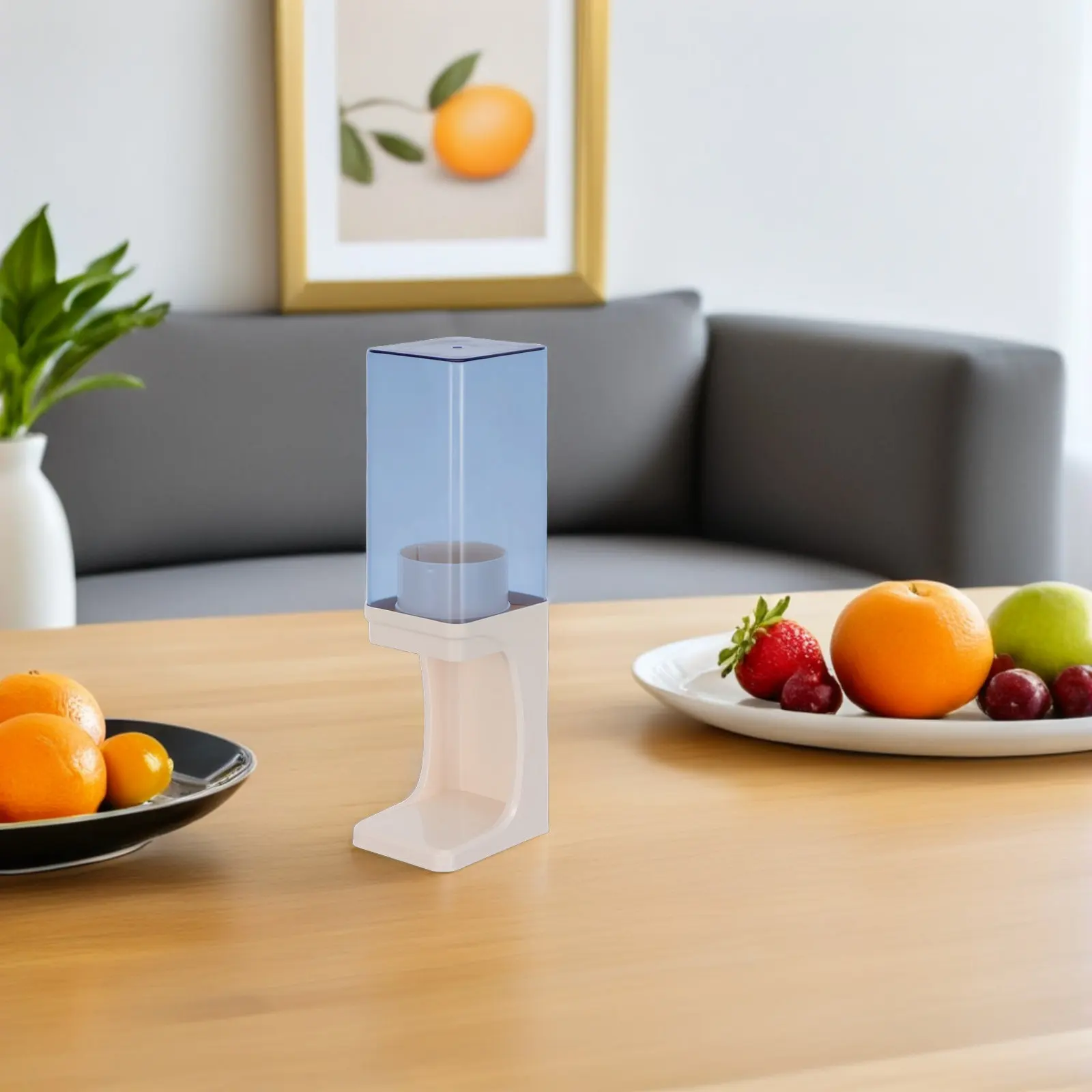 Disposable Paper Cup Dispenser Clear Dustproof Top Cover Pull Type for Home Office Bathroom Kitchen Coffee Shop Cup Holder view 3