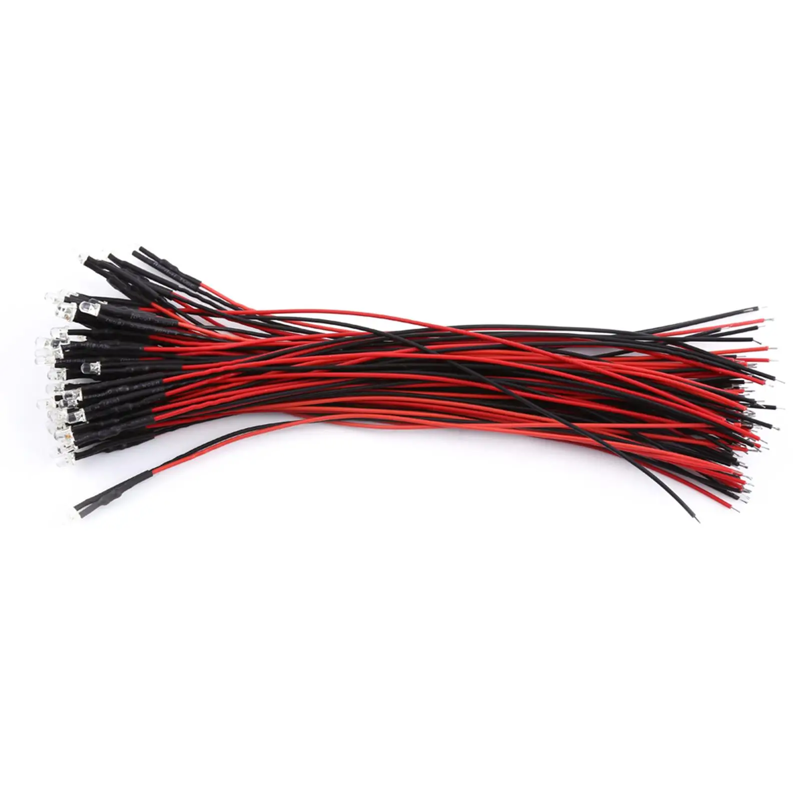 

50pcs Pre Wired DC 9-12V 3mm 5mm 10mm Clear Water Lights White Red Blue Green