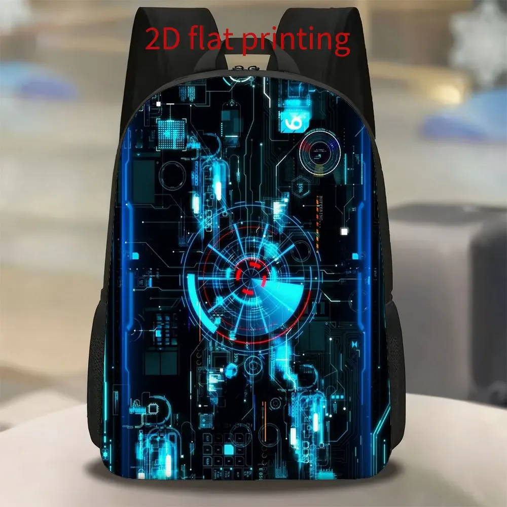 

A futuristic techno-style backpack - a large-capacity lightweight travel bag, with a technological texture design