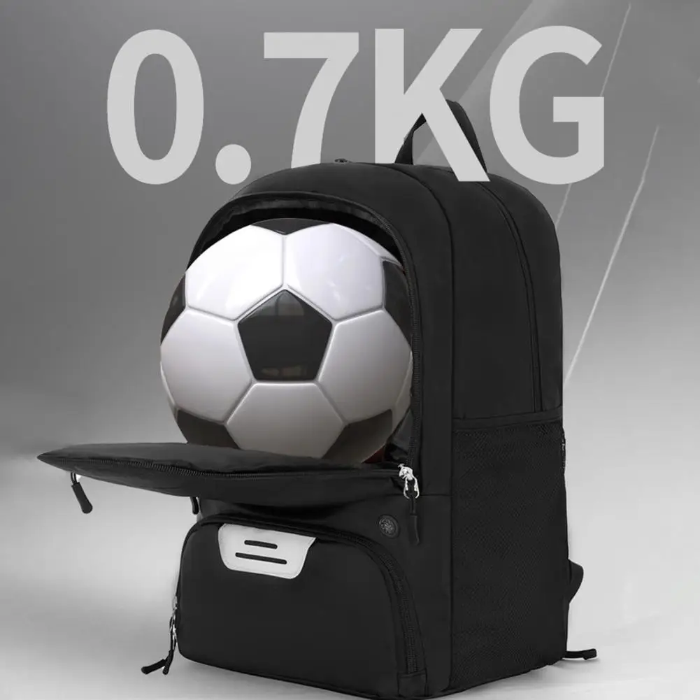 Spacious Soccer Ball Backpack Youth Football Equipment Bag with Shoe Compartment Adjustable Shoulder Straps for Soccer