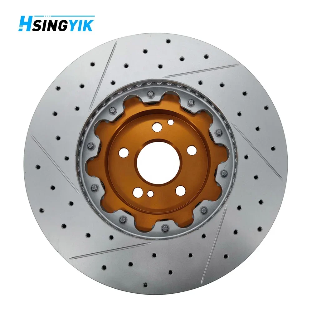 Orange Hat 2 Pieces Float Front Brake Disc Rotor For Mercedes Benz AMG E55 W213 W211 W212 W221