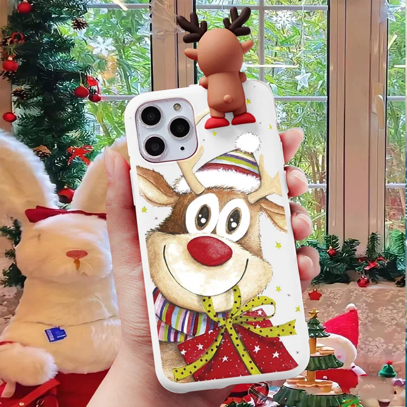 Santa Claus Christmas Case Compatible For iPhone 11 15 14 Pro Max X XS Max 7 8 Plus 12 13 Mini XR Se 2020 Tpu Phone Cover Cases