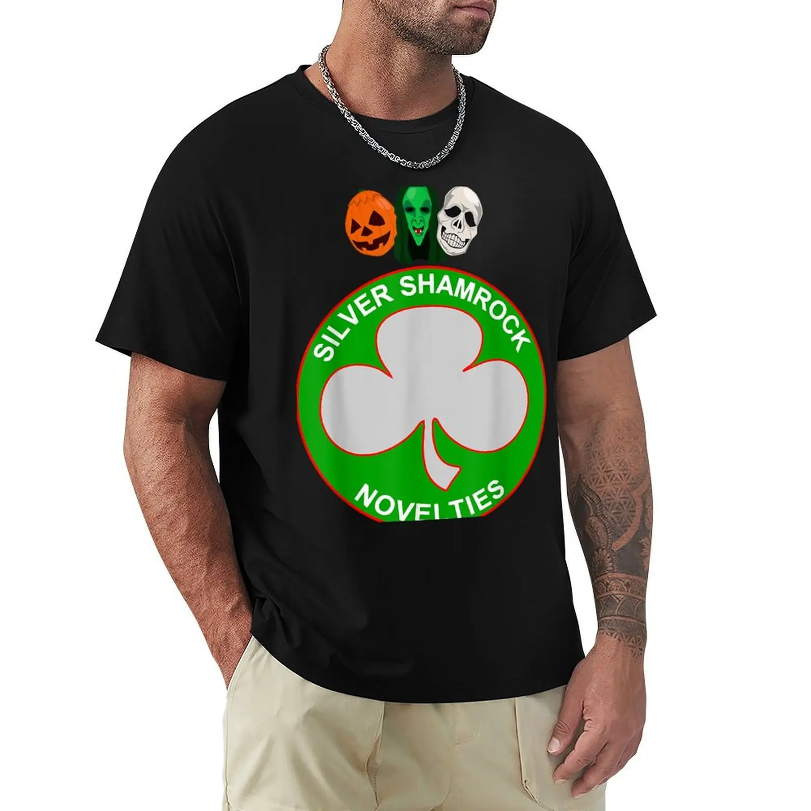 Halloween III Silver Shamrock T-Shirt t shirts for man pack cotton T-Shirt