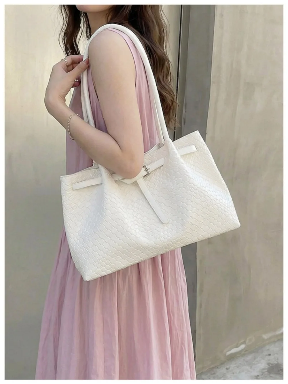 Schultertasche aus PU-Leder, elegante Retro-Handtasche mit großem Fassungsvermögen, erhältlich in 4 Farben, Einkaufstasche für den Arbeitsweg, Schule/Reisen/Arbeit – Detail 13