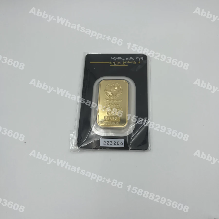 

1oz 50g Swiss Argor gold bar sealed packing Foreign Currency Gifts Bullion switzerland Gold Plated serial number gift