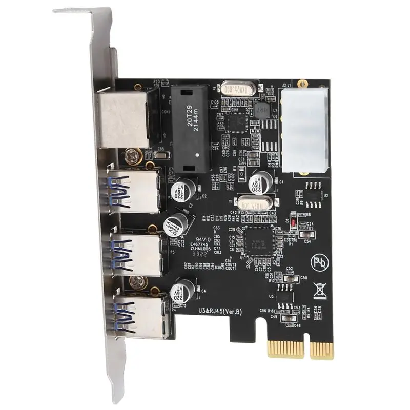A53M-1 Piece Pcie Slot To RJ45 USB 3.0 Pcie Expansion Card With Gigabit Ethernet Controller PCI Express Adapter For Desktop PC
