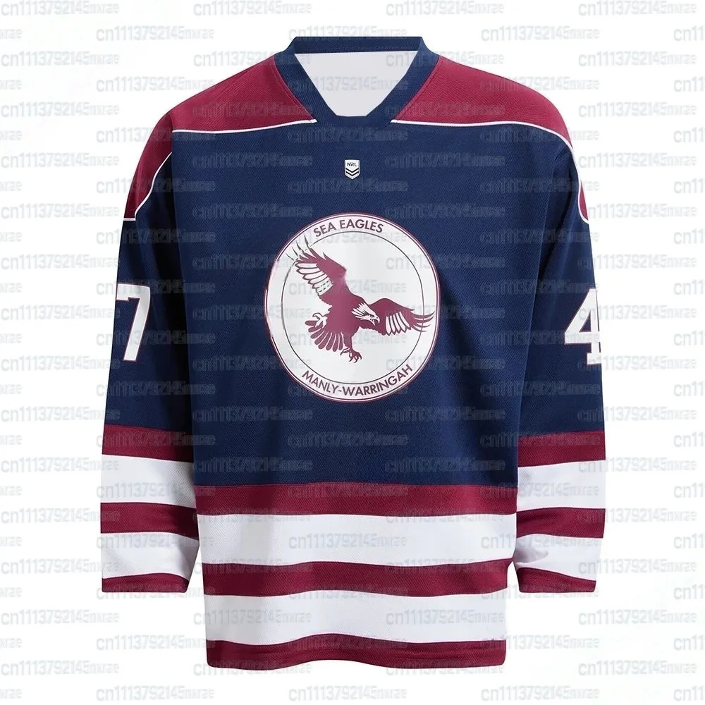 Sommer Neu 2026 NRL Australien Hockey Trikot Herren 3D-Druck Langarm Sport Freizeit Schnelltrocknend T-Shirt Familien-Match – Detail 6