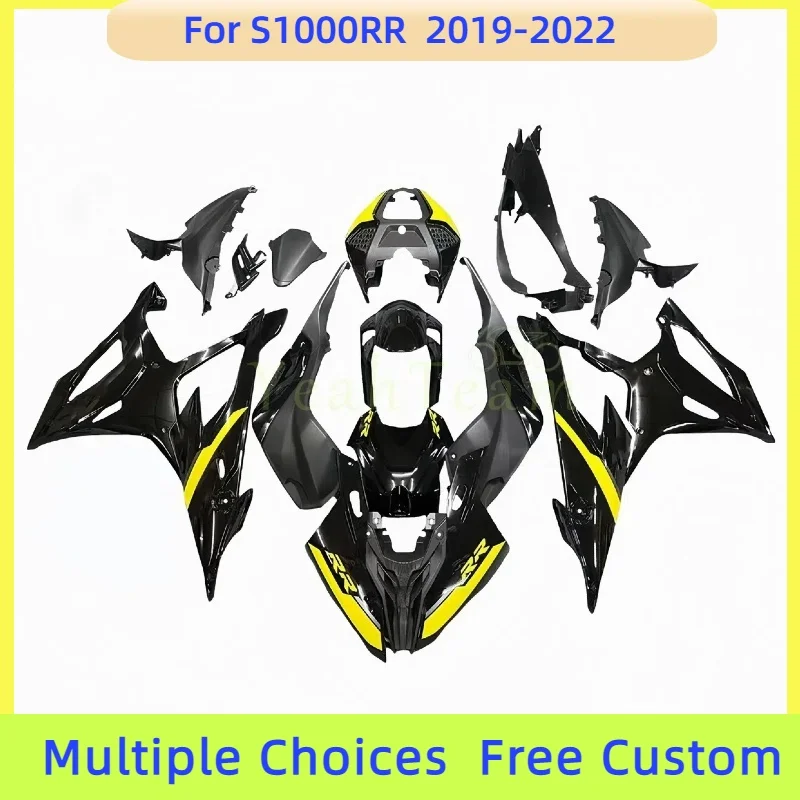 Motorcycle Full Fairing Kit For BMW S1000RR 2019 2020 2021 2022 Bright black yellow letters S1000 RR 19-22 Injection Bodywork