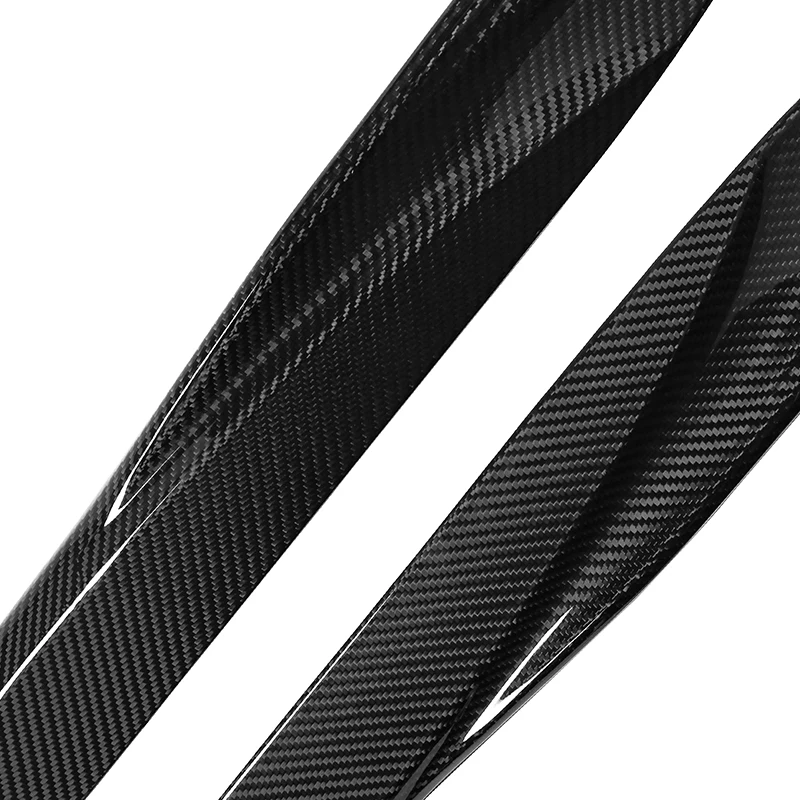 STLFDry 카본 파이버 SQ 스타일 바디 키트 트림 외장 범퍼 보호 커버 BMW 4 시리즈 I4 4도어 글로스 범퍼 사이드 스커트