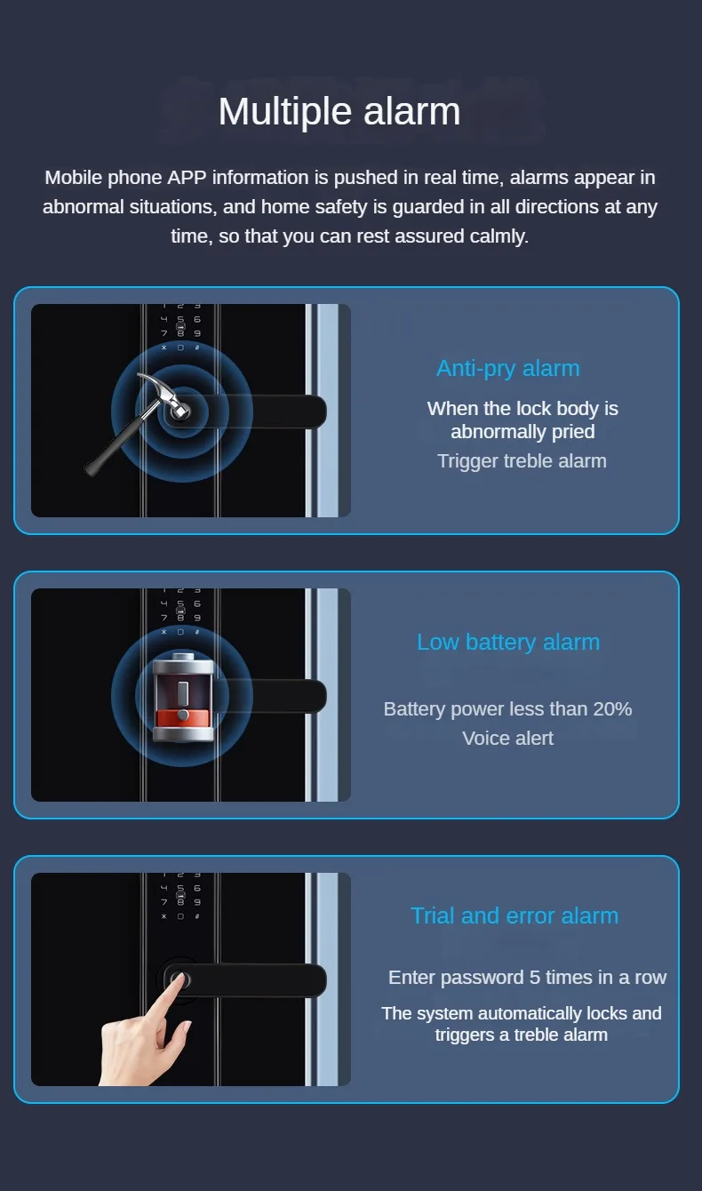 Tuya Smart Life WiFi Lock Aluminum Door Wooden Door Home Hotel Homestay Lock Temporary Password and Unlimited Distance Control