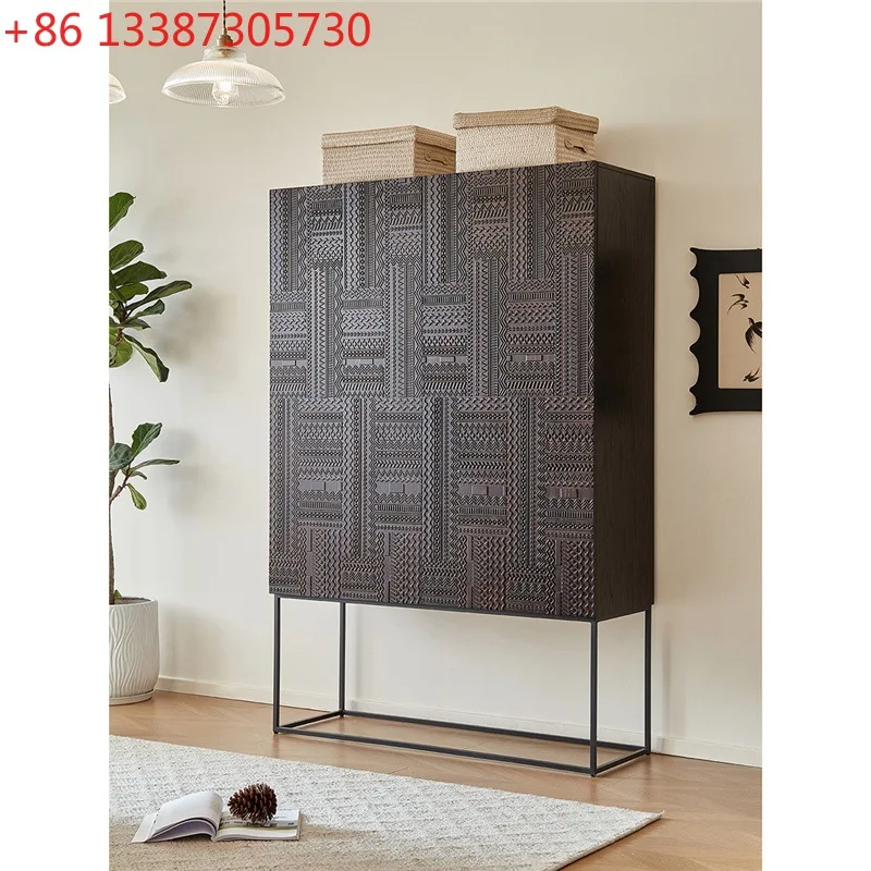 

Тумба-шкаф в средневековом стиле из массива красного дуба для столовой и гостиной, настенный шкафчик в ретро-стиле