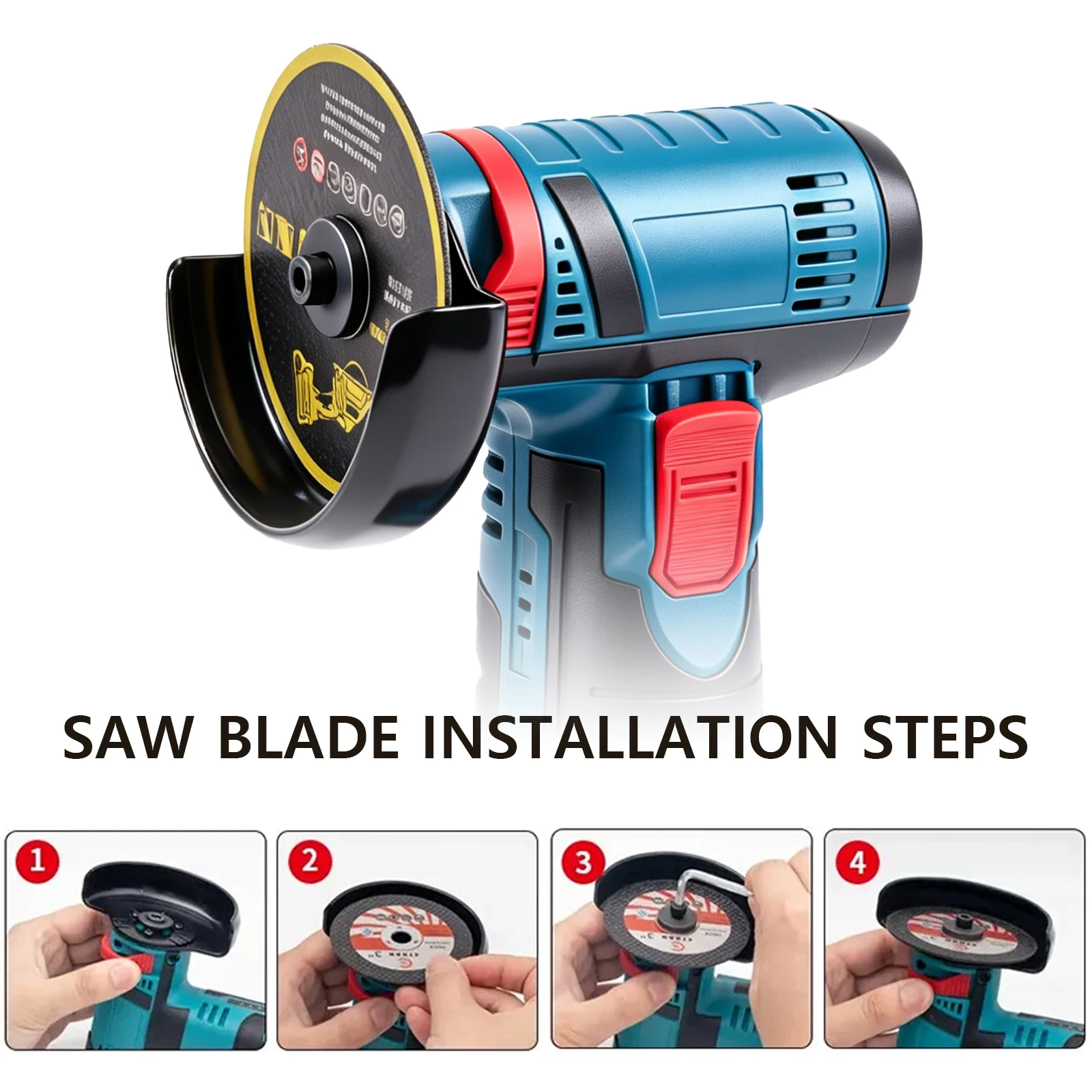 【2026 New】12V Cordless Angle Grinder 19500RPM Polishing & Grinding 2-in-1 Rechargeable Battery Ergonomic Handle for DIY