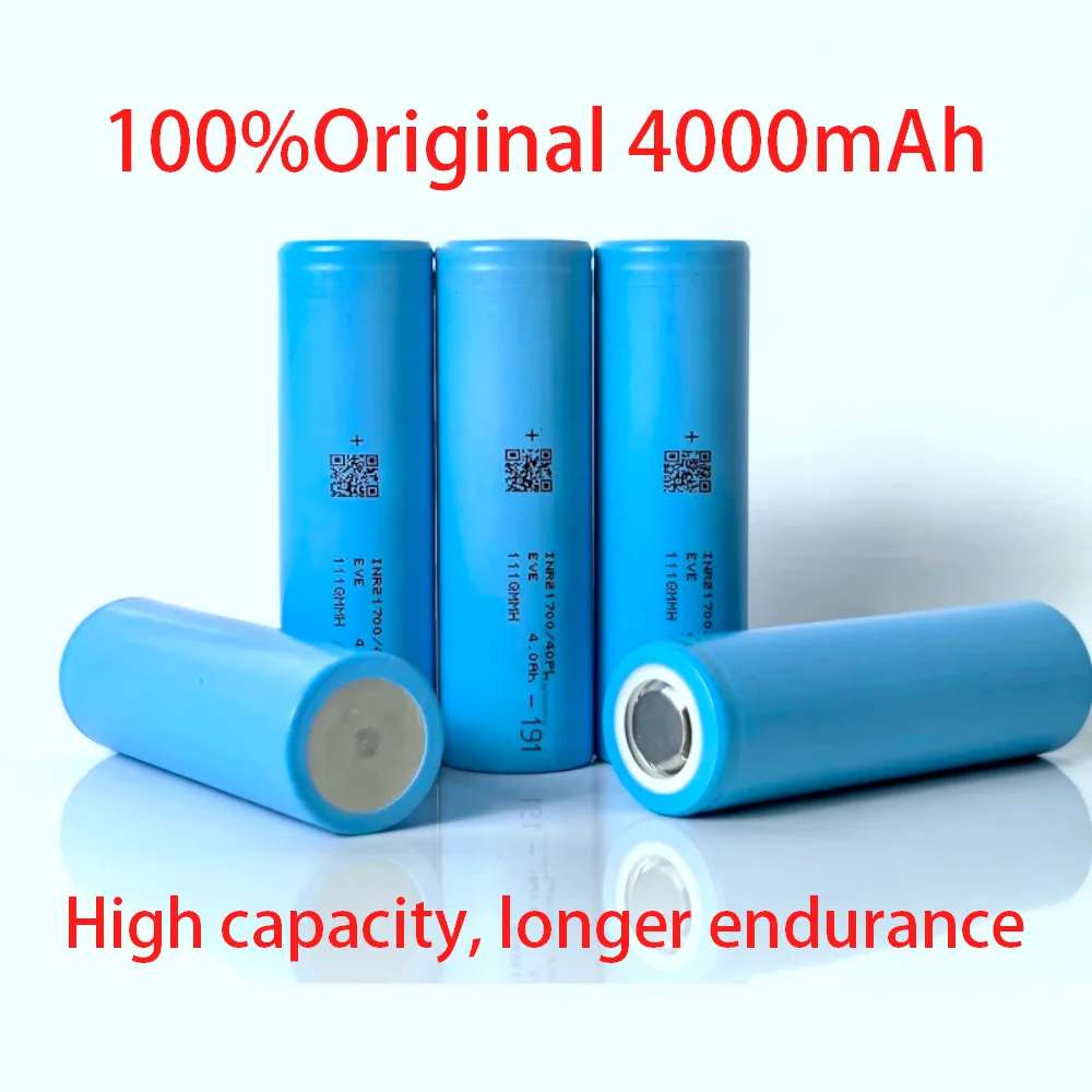 1-10PCS Grade A Original EVE 40PL 21700 Batteries 4000mah akku 3.6V 70A High Power Cell INR21700/40PL Rechargable Li-ion Bateria