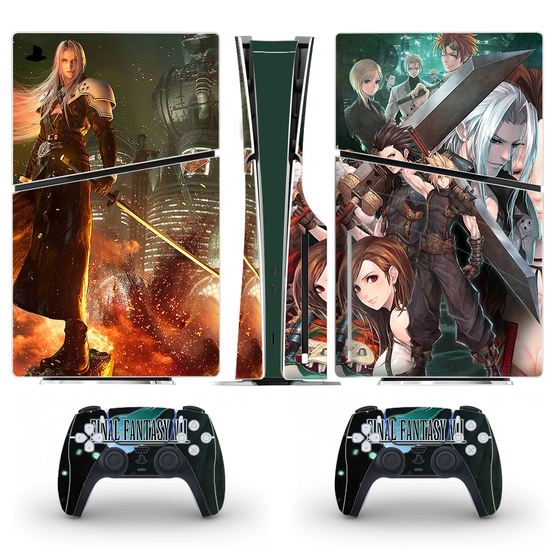 Final Fantasy 7 FF7 PS5 Slim Disc Skin Sticker Protector Decal Cover for Console Controller PS5 Slim Disk Sticker Vinyl