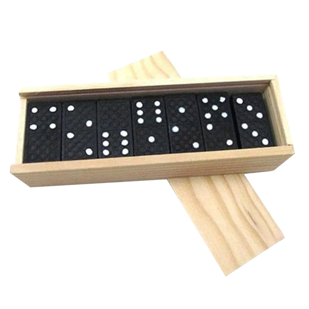 Dominoes Blocks Kids Plaything Building Game Wood Toy Educational Wooden Interesting Children