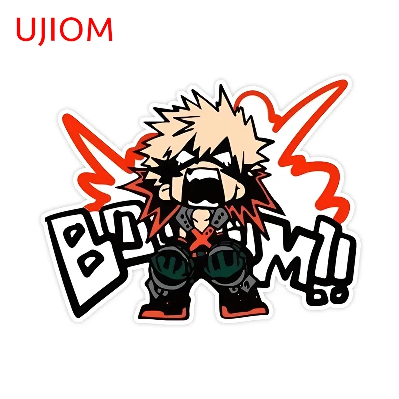 

UJIOM 13cm × 10.1cm Katsuki Bakugo Funny Wall Stickers Fashionable Anime Game Room Wallpapers Decals Funny Cupboard Chambre