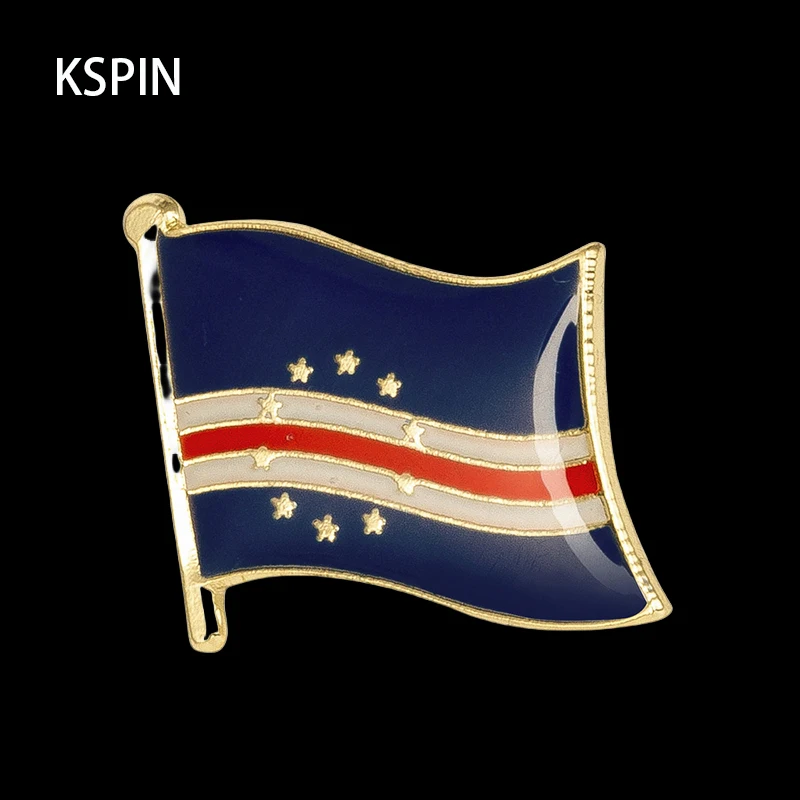 Cape Verde Flag Badge Brooch Natinal Lapel Pins Flag Lapel Pins Country Flag Badge