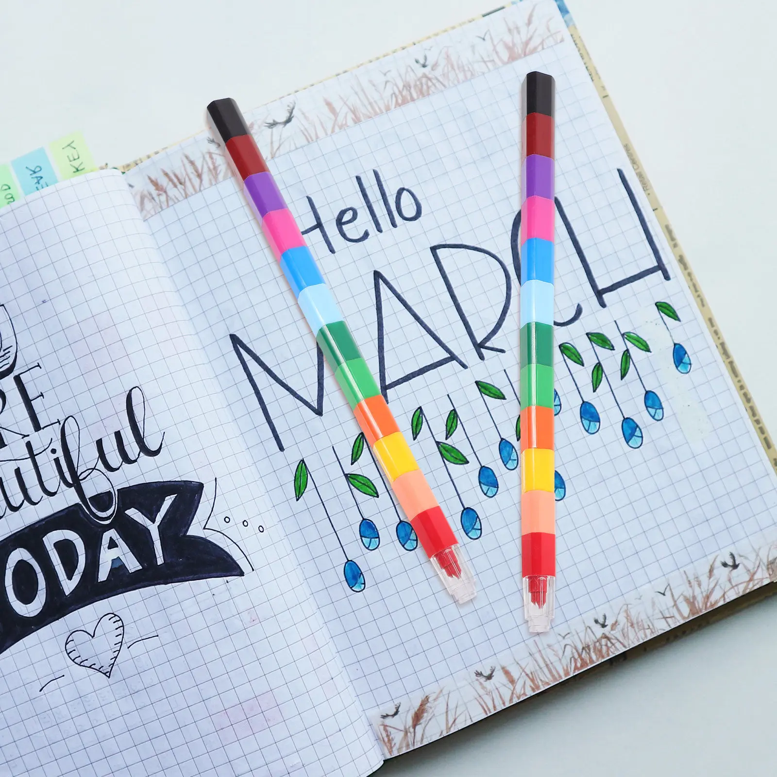 

24 шт., 12 цветов, креативные восковые мелки-конструкторы, детские канцелярские принадлежности для раскрашивания, долговечные художественные принадлежности для творчества, школьные принадлежности для детей