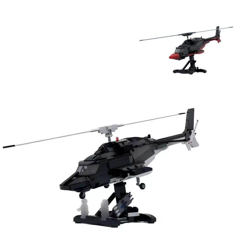 Military Model Moc Building Blocks Special Operations Helicopter Aerial Wolf Technology Building Blocks Toy Plane Model Gift