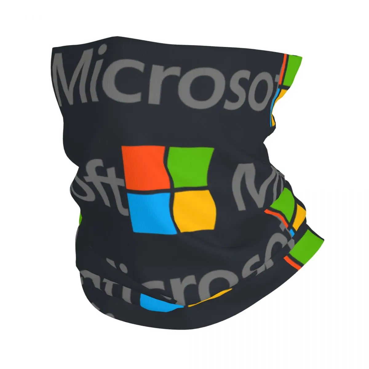 The History And Evolution Of The Microsoft Logo Neck Gaiter Printed Unisex Face Mask Scarf Warm Headband Hiking Windproof