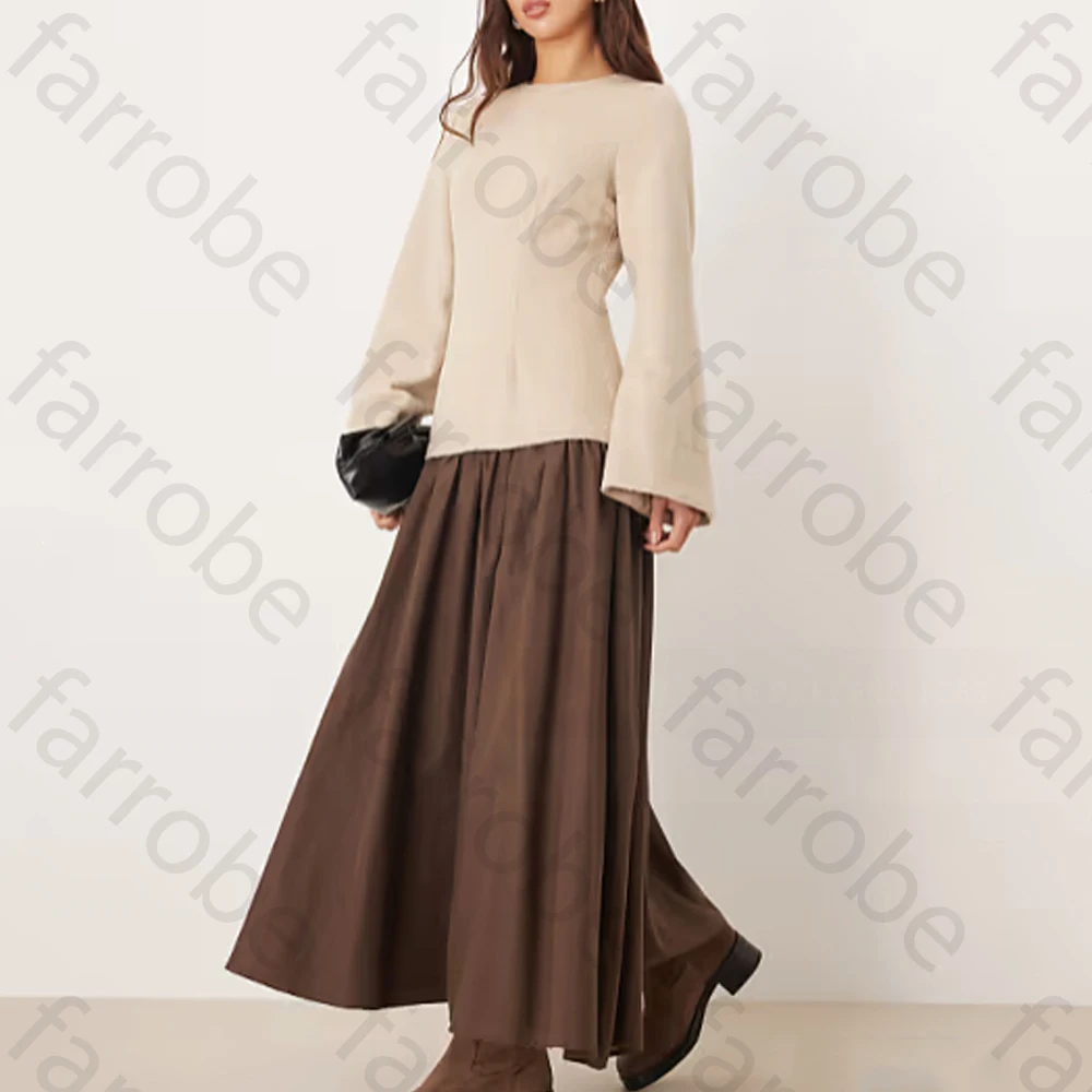 

Элегантные вечерние платья с круглым вырезом и длинными рукавами, сексуальное плиссированное платье трапециевидной формы, изысканные платья высокого качества для выпускного вечера, женские платья по индивидуальному заказу