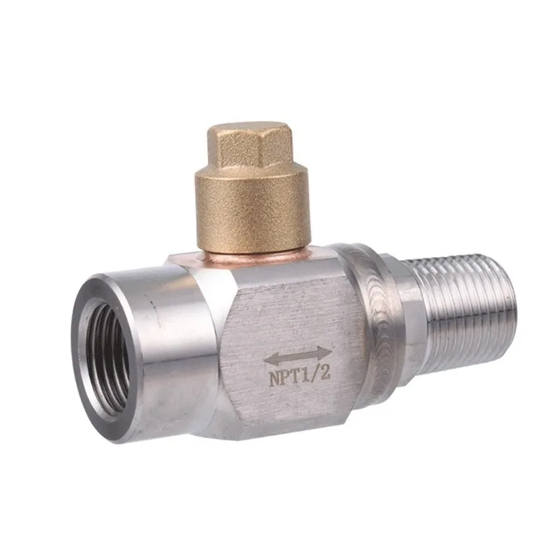 NPT Stainless Steel Refrigeration Base Valve, Male Female Thread Bidirectional Safety Ball Valve