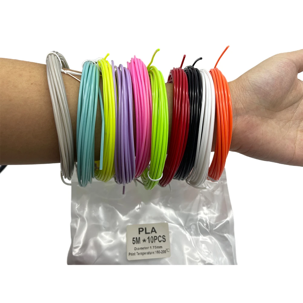 New 3D Printed Accessories Kids Pen Set 50M/100M/200M 3D Printing Materials For 3D Pens 1.75mm Diameter ABS PLA PCL Filament