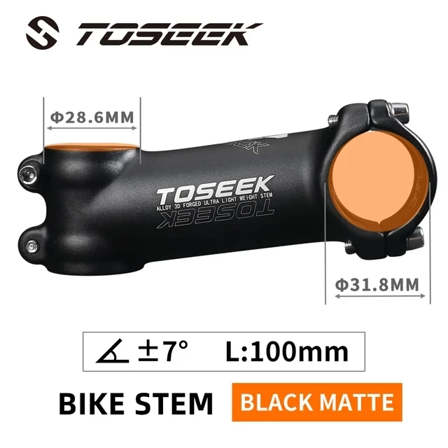 TOSEEK Ultralight Aluminum Bike Handlebar Stem 6° 7° 17° 25 TOSEEK Ultralight Aluminum Bike Handlebar Stem 6° 7° 17° 25