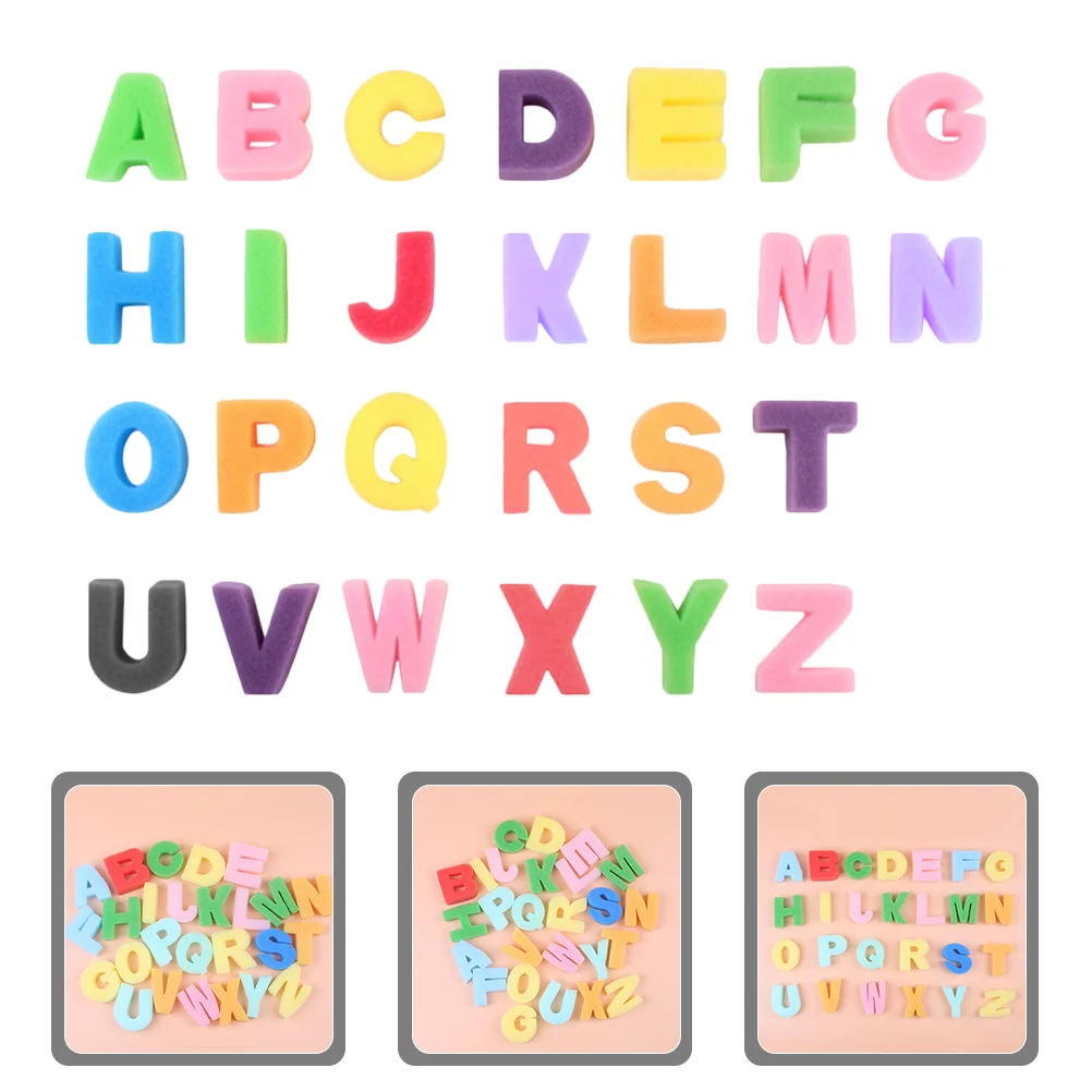 26 Pcs Alphabet Sponge Stamp Sponges Paint for Kids Stamps DIY Painting Cartoon