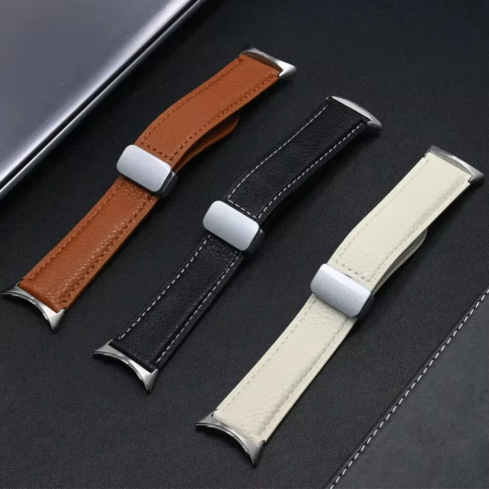 Leather Magnetic Clasp Band for Google Pixel Watch 3 41mm 45mm Unisex band Replaced Accessories for Pixel 3/2/1 41 45mm Bracelet