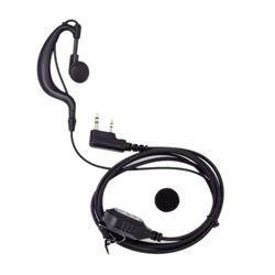 TYT Earpiece Headset 2 Pin K Plug for Baofeng KENWOOD MD380 UV88 HAM Amateur Radio Accessory G SHAPE Ear Cup PTT Key Microphone