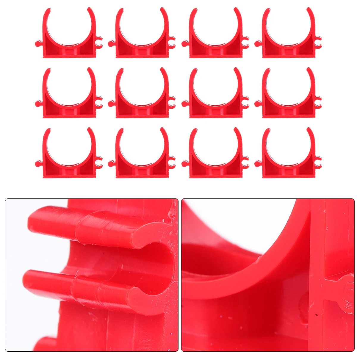 

200pcs U Shape Pipe Clamps Clips For Water Wall Fixed Durable Pvc Support Gas Tube Electrician Wire Corrosion Resistant Light