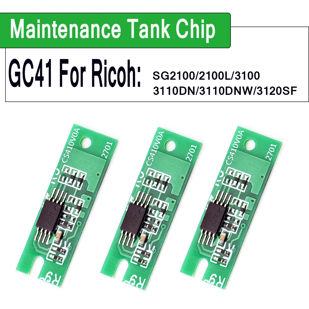 auto reconjunto chips coletor de residuos de tinta chip permanente para ricoh afica 400 800 2200 3200 sg 3110dnw sg3100 sg7100 sg2100 gc41 01