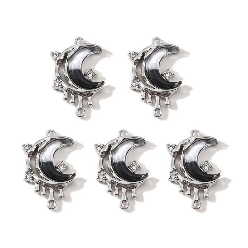 5 قطع حلوة باردة الرياح نجمة القمر الماس قلادة DIY المواد اليدوية الأقراط، وإكسسوارات قلادة