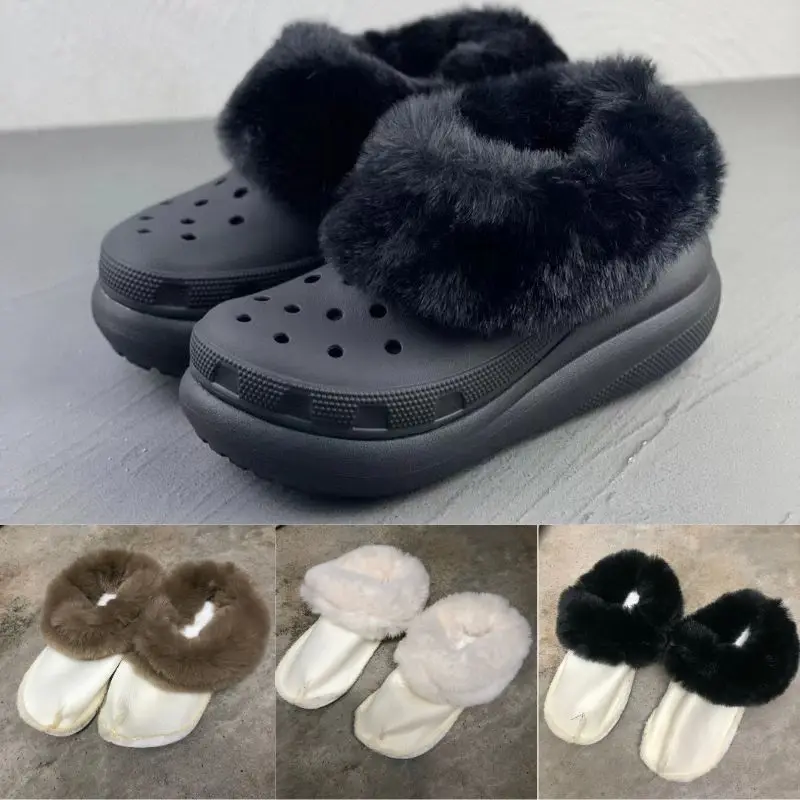 

Thicken Fluffy Plush Hole Shoes Liner Winter Warm Shoes Covers Winter Warm Shoes Insoles Detachable Furry Inserts Fur Insoles