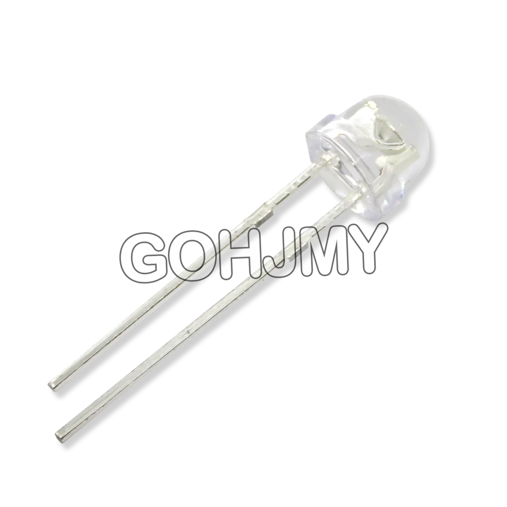 100PCS 5MM LED Diode Straw Hat White Red Green Blue Yellow Purple Light Transparent Light Emitting Diode New