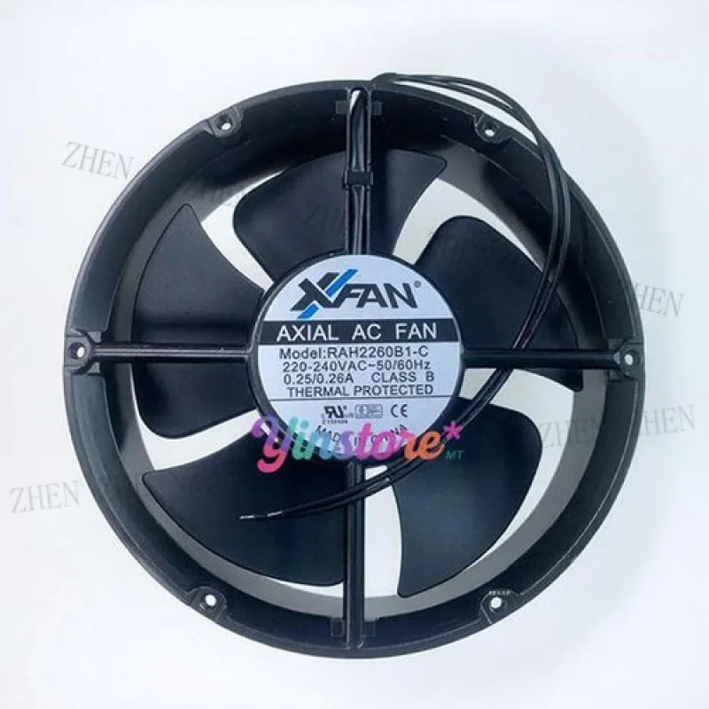 

Y 1 Pc. New for XFAN RAH2260B1-C Cooling Fan 20060 220-240VAC 0.25/0.26A 20CM 2Pin