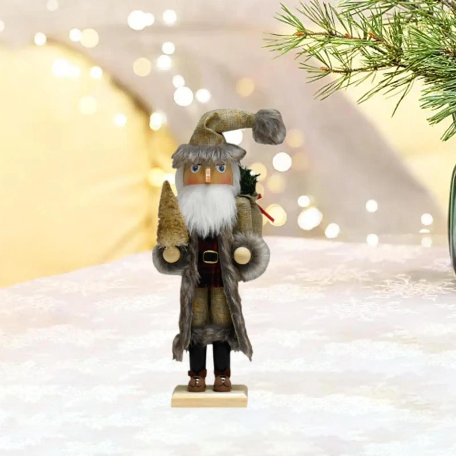 Nutcracker Figure Wooden Christmas Nutcracker Collectible Statue Nut Cracker