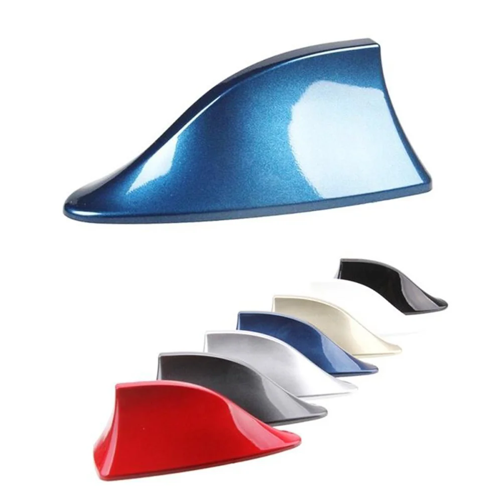 

Shark Fin Antenna 16X7X6.5Cm Abs Waterproof Universal Car Radio Antenna Fm Am Function Red Decorative Auto Accessory