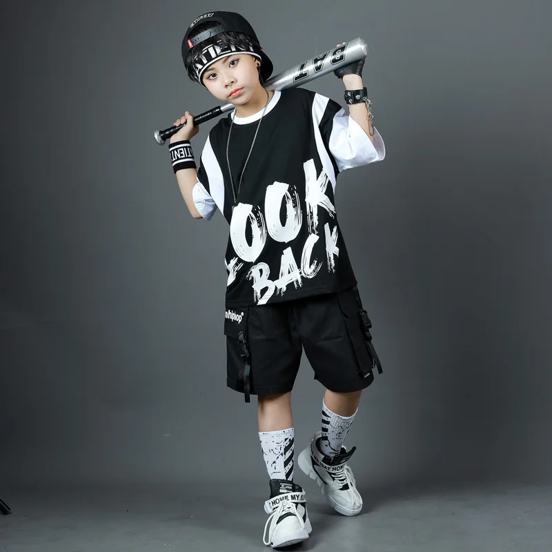 

Fashion Kids Clothes Sets Summer Letter Print T Shirt + Shorts 2PCS Boys Tracksuit Children Streetwear Costume 5 6 8 10 12 14 Y