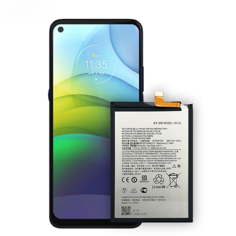 6000mAh MC50 Battery For Motorola G9 Power & XT2091-3 XT2091-4 /G60/G40 Fusion Replacement Phone Batteries
