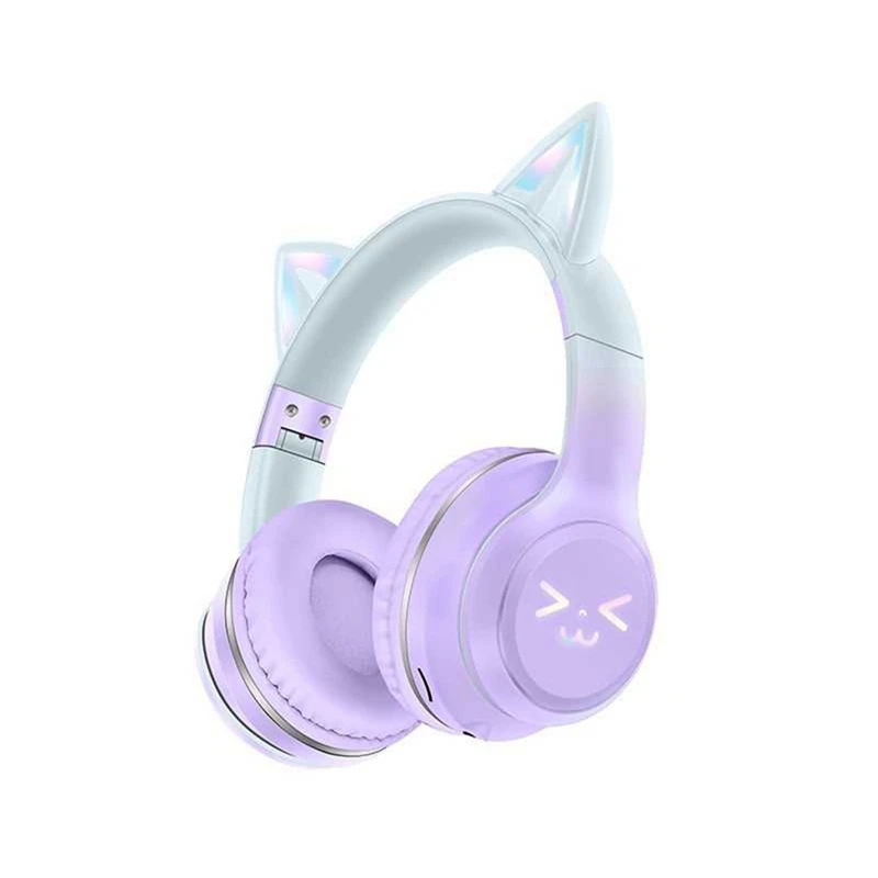 

Wireless Headphones Control Lights Earphone Music Gaming Headsets With Microphone D