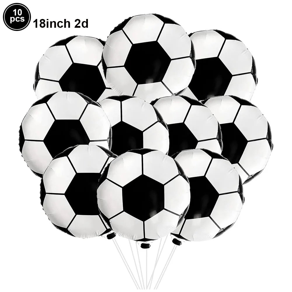 10 Stück Fußball-Ballon, 30,5 cm, schwarz-weißer Latex-Fußball-Ballon mit Aufdruck, für Jungen, Geburtstag, Fußball, Sport, Thema, Babyparty, Dekorationen – Detail 2