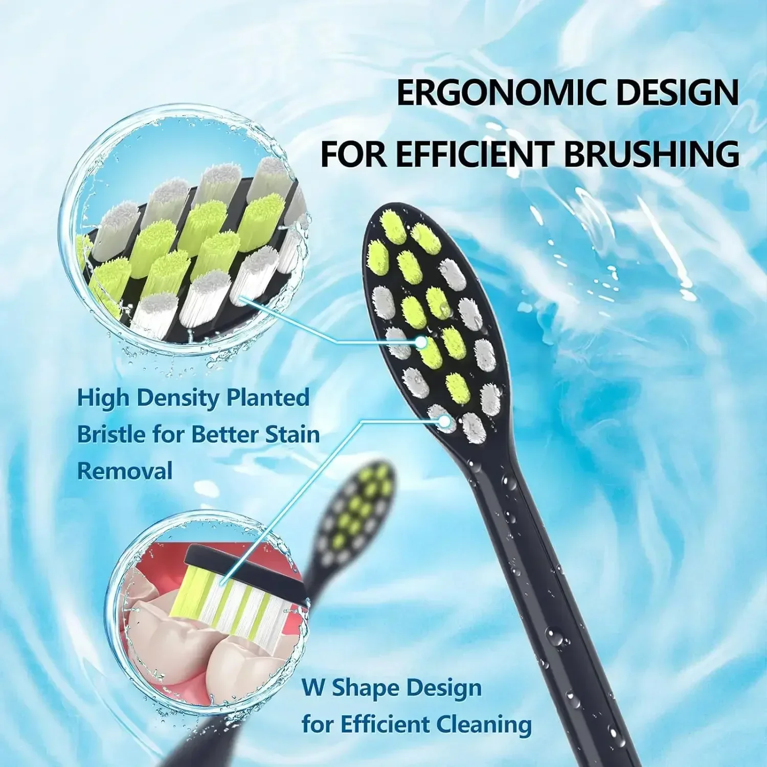 필립스 원 소닉케어 전동 칫솔 헤드, 교체용 칫솔 헤드, HY1100, HY1200, BH1022 와 호환 가능, 4 팩