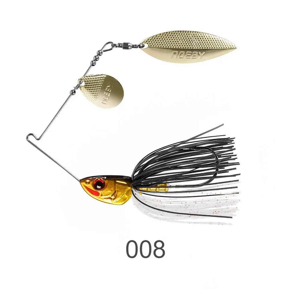 Noeby Spinnerbait 10,5g 14g 21g 28g Doppel Willow Klinge Nadel Stinger Haken Löffel Draht Köder für Bass Hecht Metall Jig Angeln Köder
