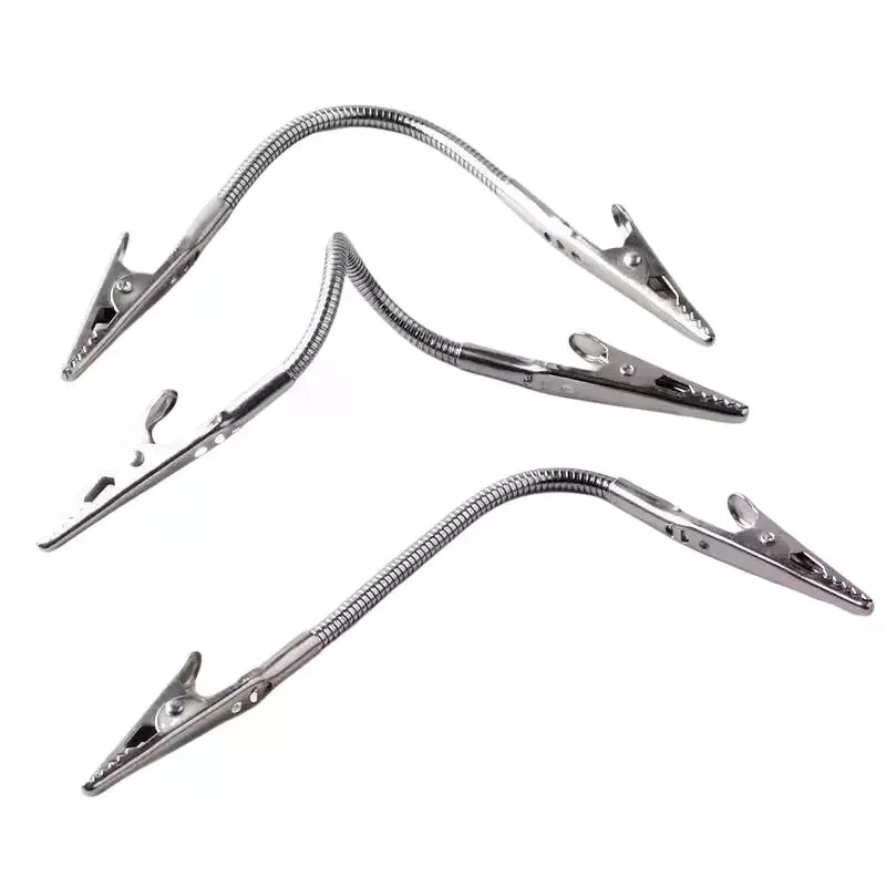 2Pcs Metal Helping Hand Soldering Tool Flexible Double Head Alligator Clips for Circuit Board Soldering Work