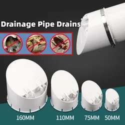 50-160mm Drainage Pipe Floor Drains Anti Backflow Anti Odor Insect-proof Rain Pipe Cover Cap Plug Outdoor Drainage Sewer Device