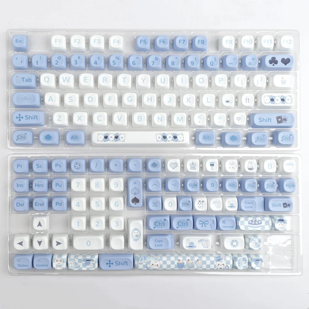 PBT Keycaps MOA Profile 140 Keys Alice Keycaps Dye Sublimation For ikbc Cherry MX 104/87/61 Keys Mechanical Keyboard